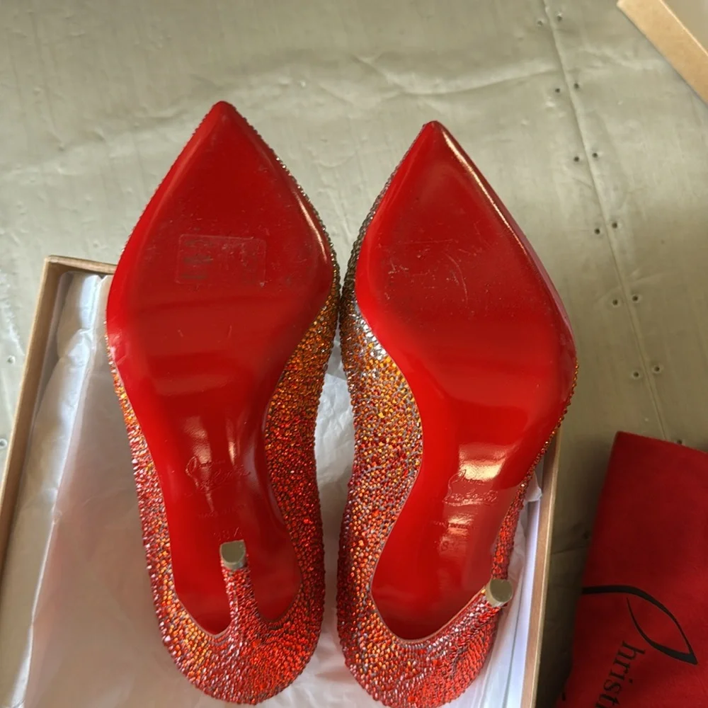Christian Louboutinin pigalle follies STRASS crystal degrade ombré stiletto 38.5